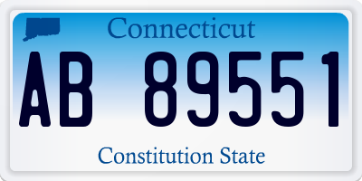 CT license plate AB89551