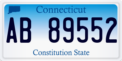 CT license plate AB89552