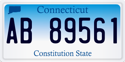 CT license plate AB89561