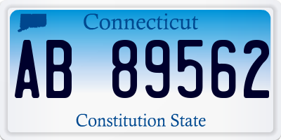 CT license plate AB89562