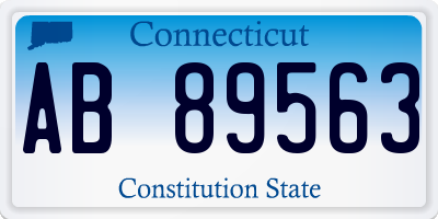 CT license plate AB89563