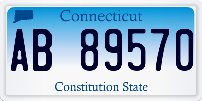 CT license plate AB89570