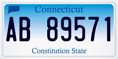CT license plate AB89571