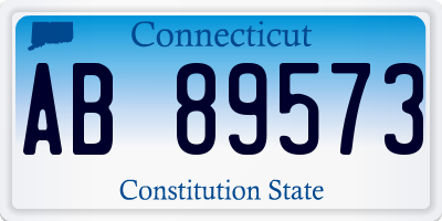 CT license plate AB89573