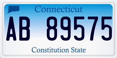 CT license plate AB89575