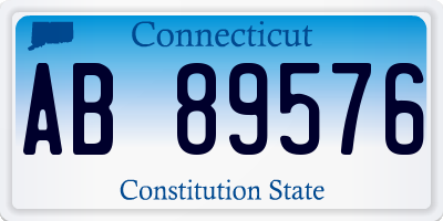 CT license plate AB89576