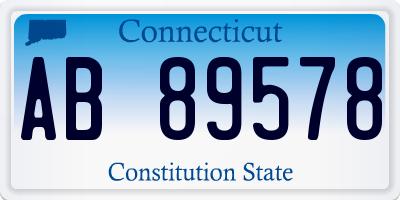 CT license plate AB89578