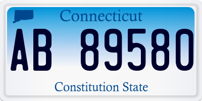 CT license plate AB89580