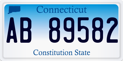 CT license plate AB89582