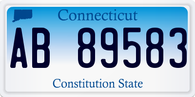 CT license plate AB89583