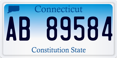 CT license plate AB89584