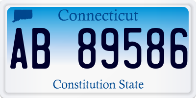 CT license plate AB89586