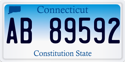 CT license plate AB89592