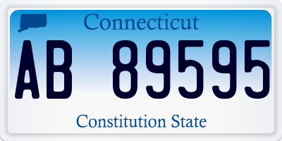 CT license plate AB89595