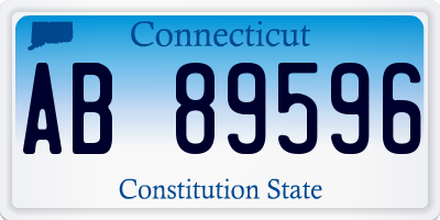 CT license plate AB89596