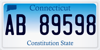CT license plate AB89598