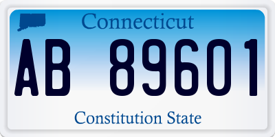 CT license plate AB89601