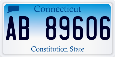 CT license plate AB89606