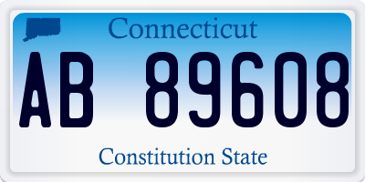 CT license plate AB89608