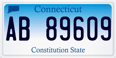 CT license plate AB89609