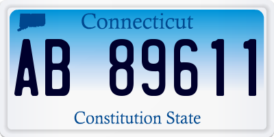 CT license plate AB89611