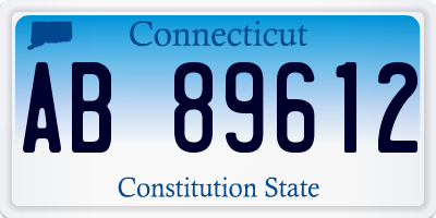 CT license plate AB89612