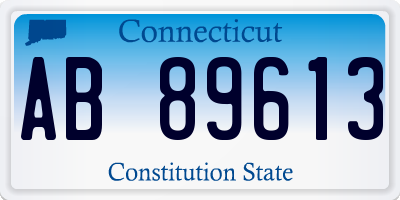 CT license plate AB89613