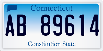 CT license plate AB89614