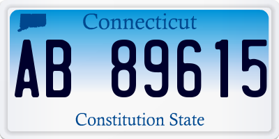 CT license plate AB89615