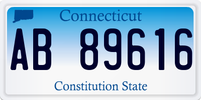 CT license plate AB89616