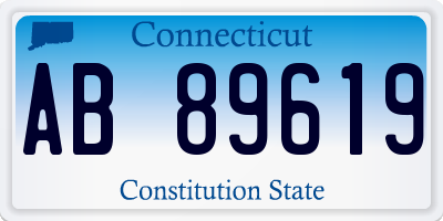 CT license plate AB89619