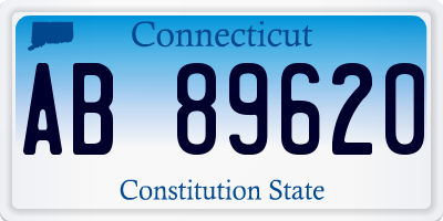 CT license plate AB89620