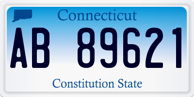 CT license plate AB89621