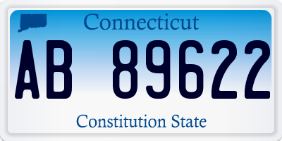 CT license plate AB89622