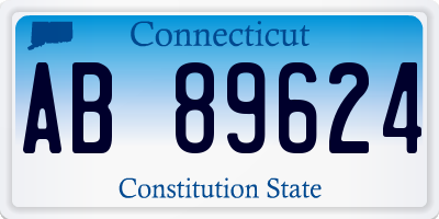 CT license plate AB89624