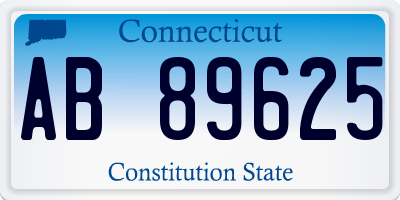 CT license plate AB89625