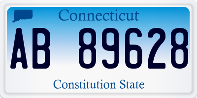 CT license plate AB89628