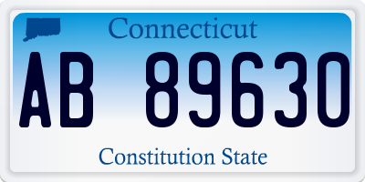 CT license plate AB89630