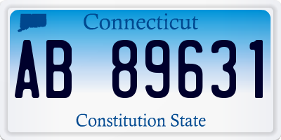 CT license plate AB89631