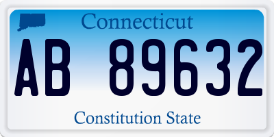 CT license plate AB89632