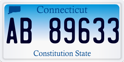 CT license plate AB89633