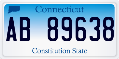 CT license plate AB89638