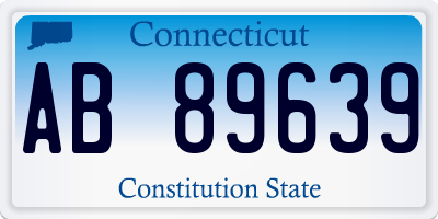 CT license plate AB89639