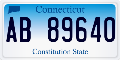 CT license plate AB89640