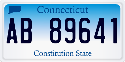 CT license plate AB89641