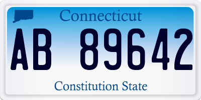 CT license plate AB89642