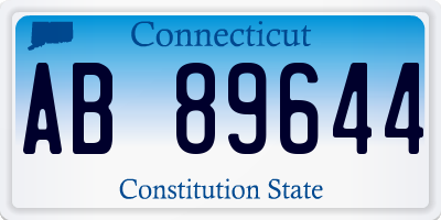 CT license plate AB89644