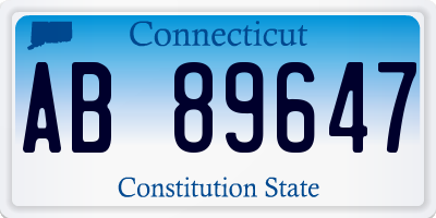 CT license plate AB89647