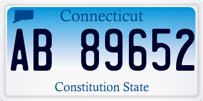 CT license plate AB89652