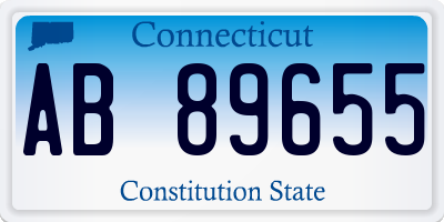 CT license plate AB89655